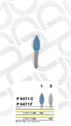 Полировочный бор по ZrO2 с алмазным зерном 1-я ступень / Р 9471 С 204.045, Drendel + Zweiling DIAMANT GmbH, Германия
